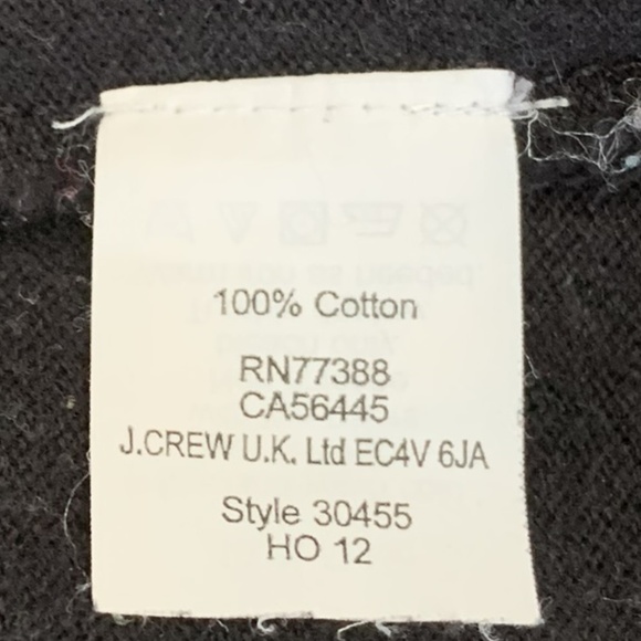 J. Crew SZ XSmall Sweater 100% Cotton Black White - Picture 8 of 8